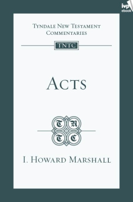 I. Howard Marshall - Acts (TNTC)