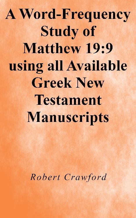 A Word-Frequency Study of Matthew 199 using all Available Greek New Testament - photo 1