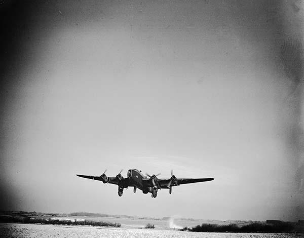 A Halifax Mk III from No 426 Squadron takes to the air on March 17 1945 The - photo 6