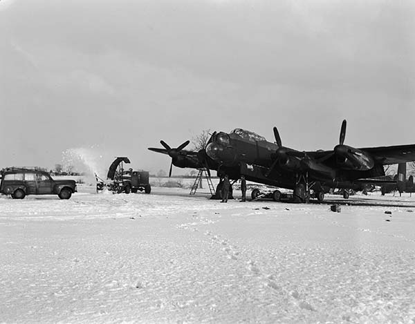 A Canadian-built Mk X Lancaster of No 419 Squadron RCAF snowed in on January - photo 7