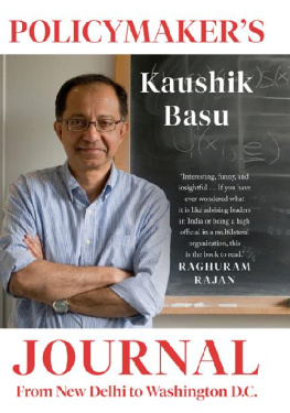 Kaushik Basu Policymakers Journal: From New Delhi to Washington D.C.