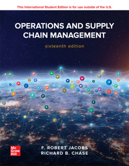 Jacobs F. Robert - ISE EBook Online Access for Operations and Supply Chain Management