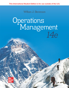 Stevenson William J. ISE EBook Online Access for Operations Management