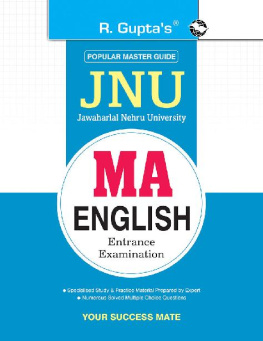 RPH Editorial Board - JNU : MA—ENGLISH Entrance Exam Guide