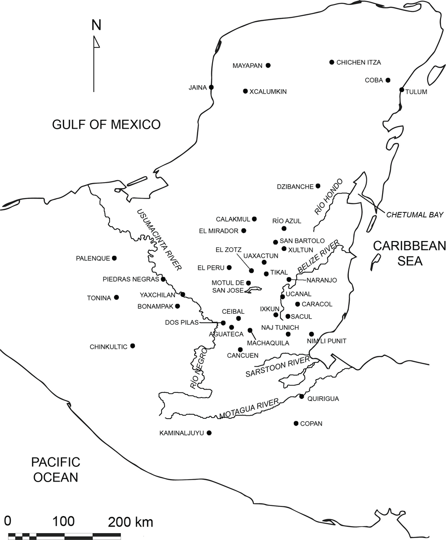 FIGURE 11 The Maya region Map outline courtesy of Clifford Brown and Walter - photo 2