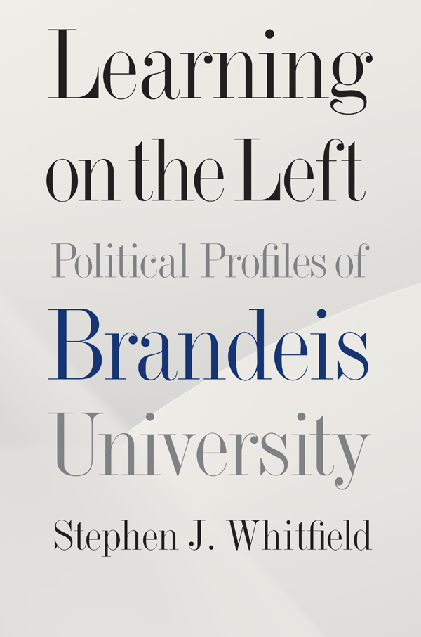 Brandeis University Press 2020 Brandeis University Press All rights reserved - photo 1