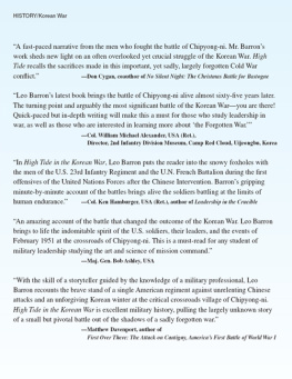 Leo Barron High Tide in the Korean War: How an Outnumbered American Regiment Defeated the Chinese at the Battle of Chipyong-ni