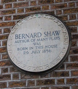 Plaque celebrating Shaws birth in Synge Street Shaw as a young man - photo 17