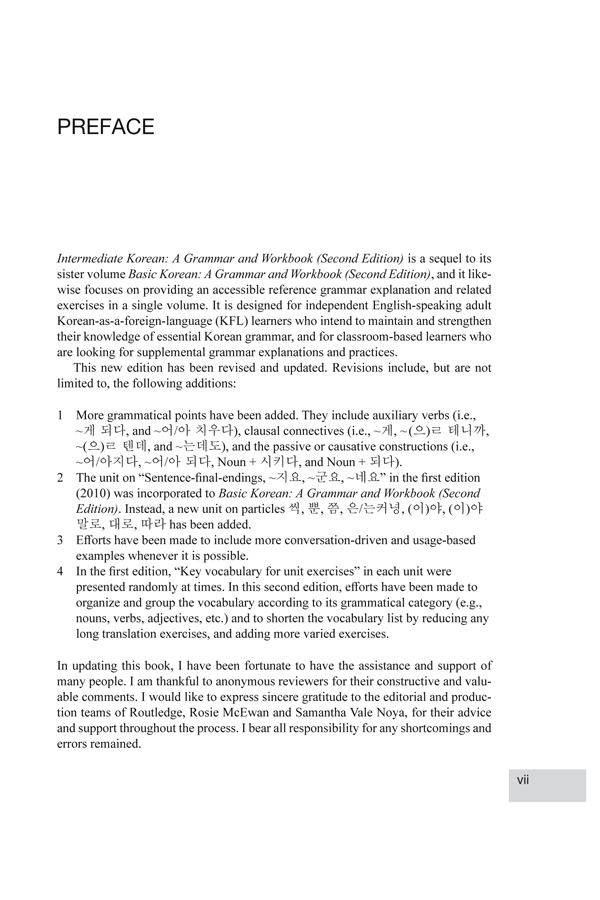 Intermediate Korean A Grammar and Workbook - photo 6