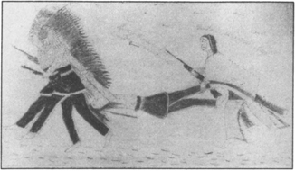 Wooden Legs drawing of his rescue of Big Crow Courtesy Little Bighorn - photo 10