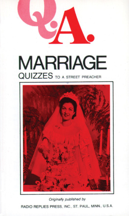 Fr. Chas. M. Carty - Marriage Quizzes: Quizzes to a Street Preacher