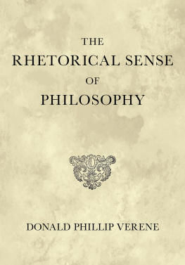 Donald Phillip Verene - The Rhetorical Sense of Philosophy