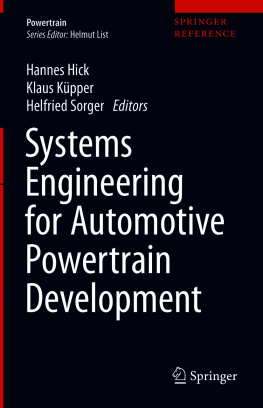 Hannes Hick Systems Engineering for Automotive Powertrain Development