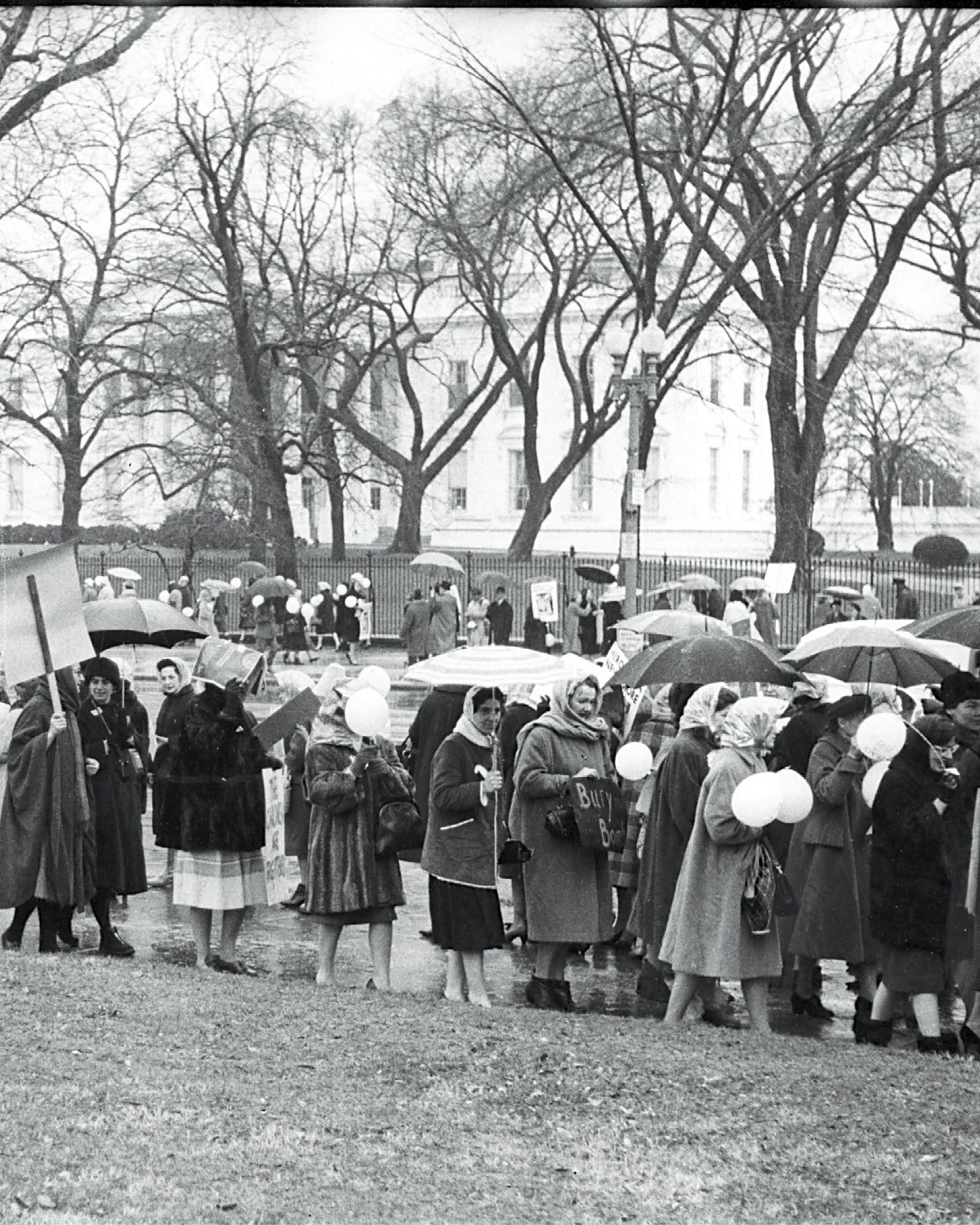 1961 Ban the Bomb March in front of the White House organized by Womens - photo 5