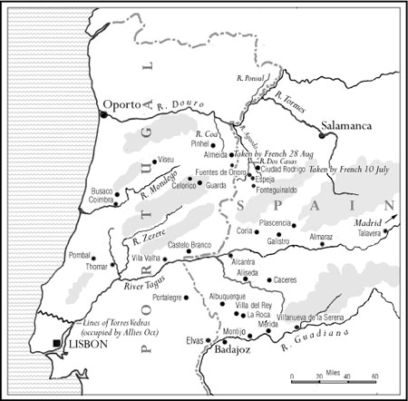 Locations of Allies and French Armies 1810 January Wellington on Douro French - photo 3