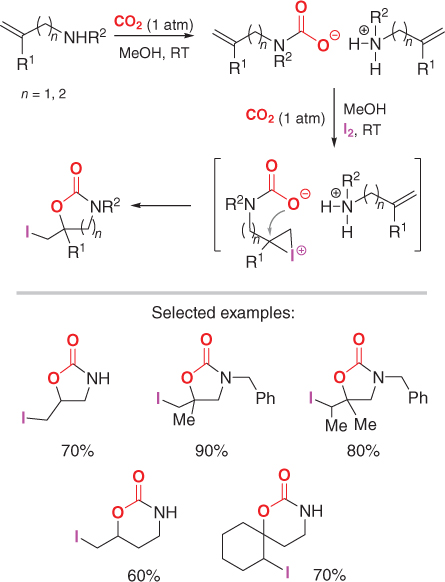 Approach to five and sixmembered heterocycles using CO2 as a reagent and I2 as - photo 5