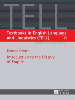 Kohnen Introduction to the History of English