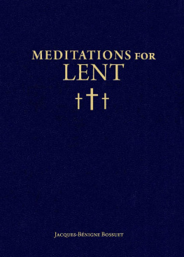 Jacques-Bénigne Bossuet Meditations for Lent