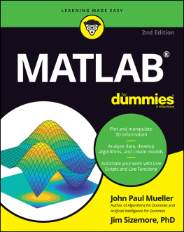 Jim Sizemore - MATLAB For Dummies