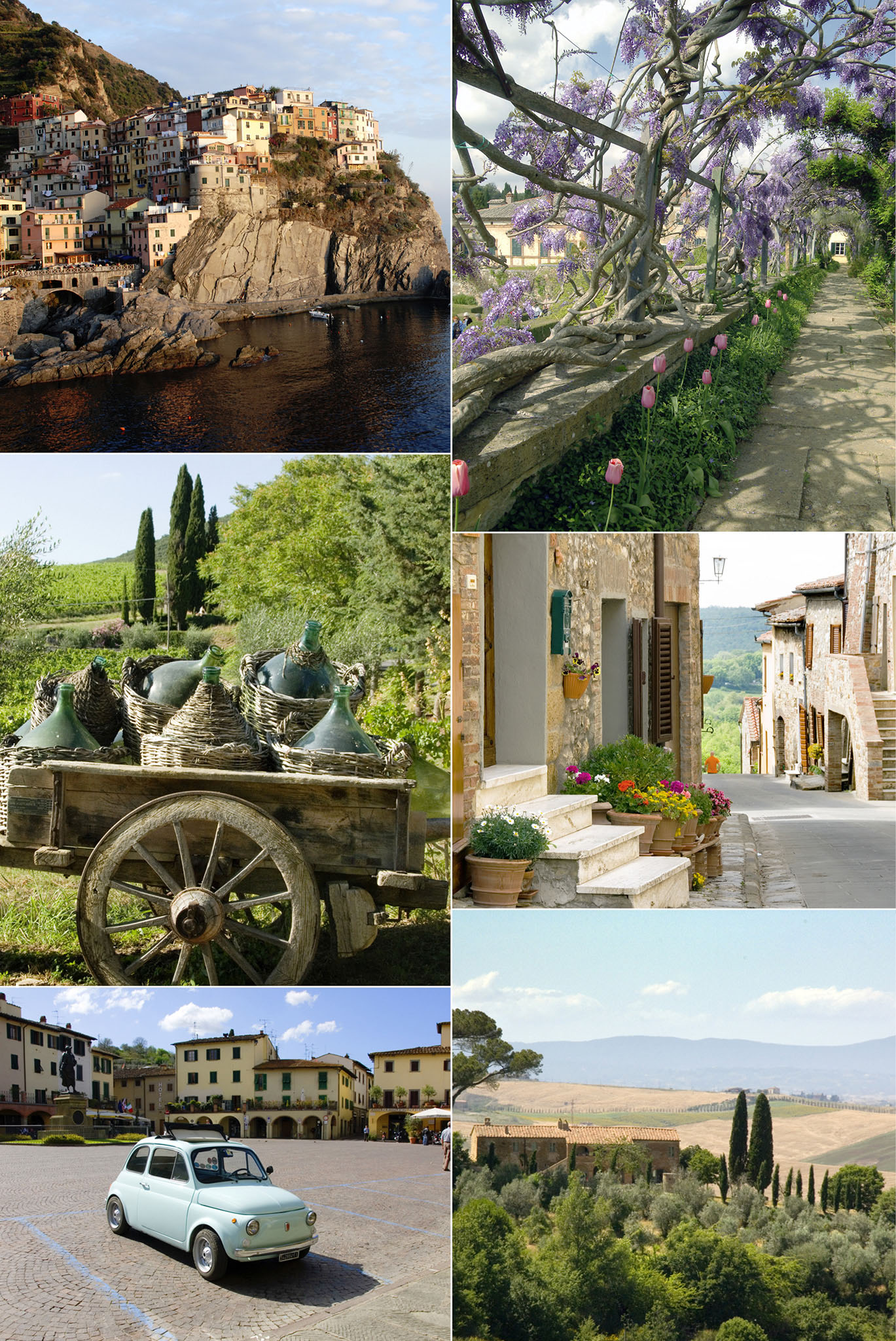 Top left The Cinque Terre town of Manarola in Liguria Top Right Wisteria - photo 2