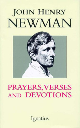 John Henry Newman Prayers, Verses, and Devotions