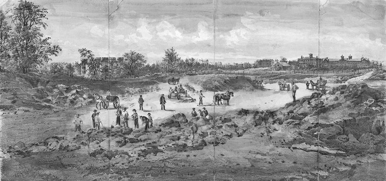 Construction activity in Central Park 1858 Source Lithograph by George - photo 5