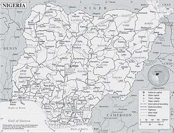 Political map of Nigeria UN TIMELINE 1960 Nigeria becomes an - photo 3