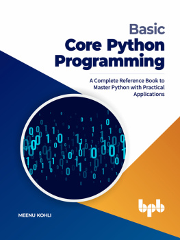 Meenu Kohli Basic Core Python Programming