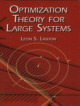 Leon S. Lasdon Optimization Theory for Large Systems.