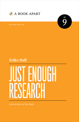 Erika Hall - Just Enough Research, 2nd Edition