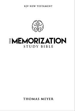 Thomas Meyer - The Memorization Study Bible