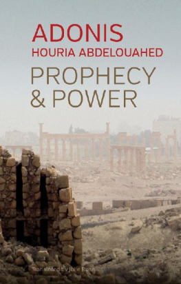 Adonis - Prophecy and Power: Violence and Islam II