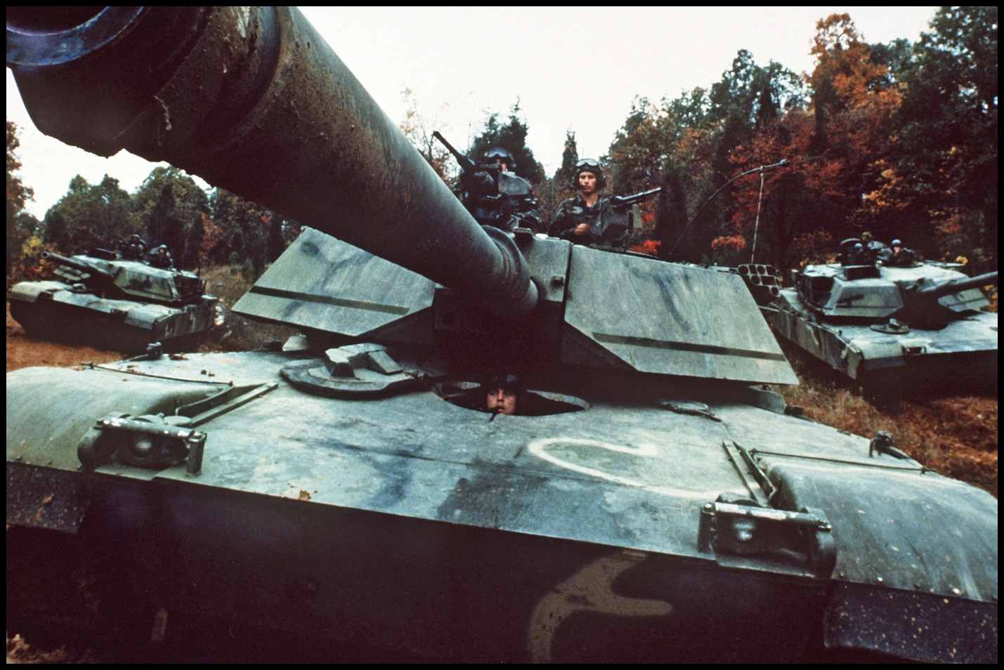 1983 A close-up of the front of an M1 Abrams main battle tanks on maneuvers at - photo 4