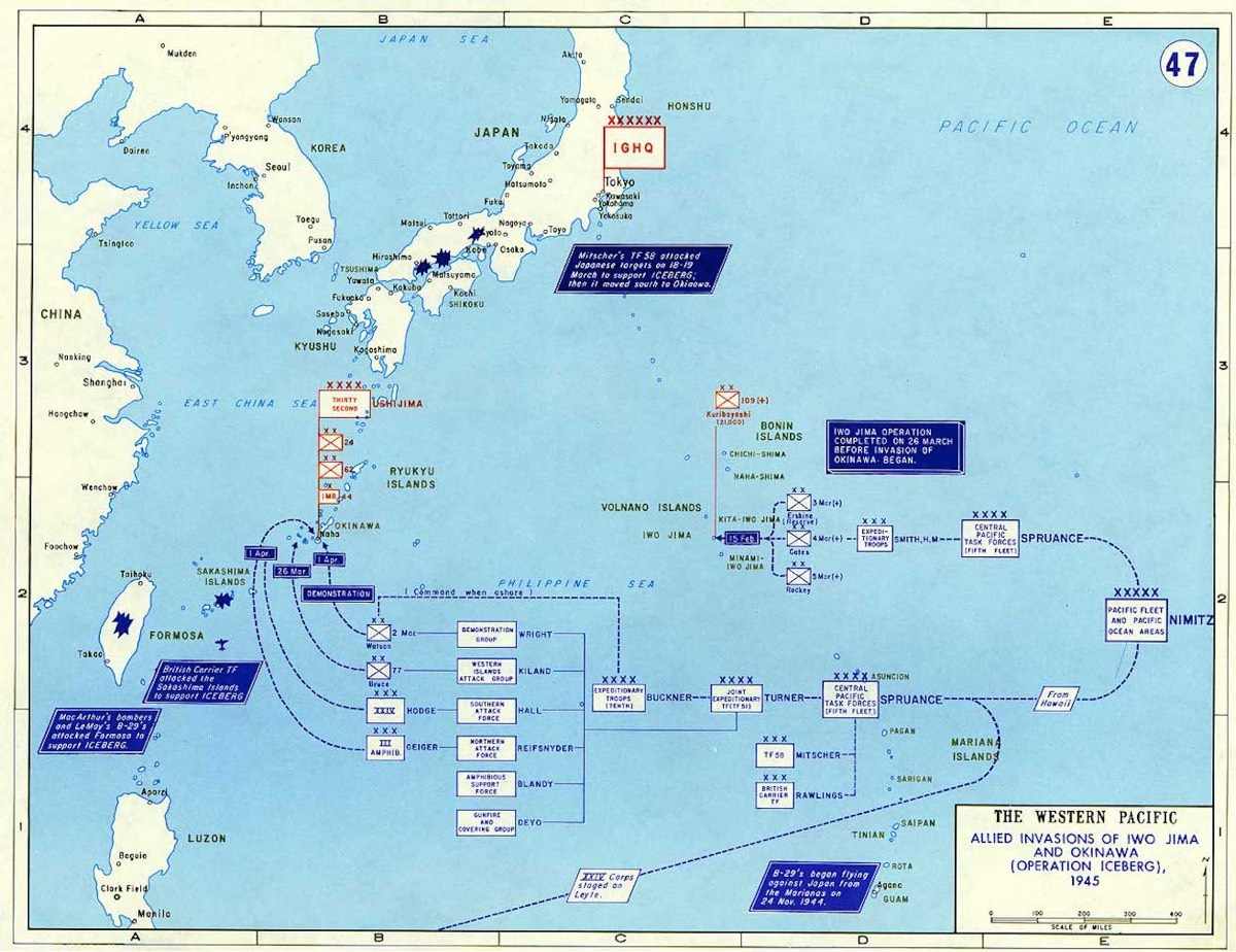 The battle of Okinawa covered a seven-hundred-mile arc from Kyushu to Formosa - photo 3