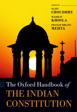 Sujit Choudhry The Oxford Handbook of the Indian Constitution