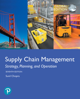 Chopra Supply Chain Management: Strategy, Planning, and Operation, Global Edition