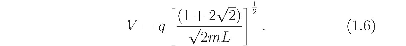 Four point charges each of charge q and mass m are located at the four - photo 14