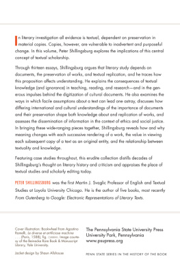 Peter Shillingsburg - Textuality and Knowledge: Essays