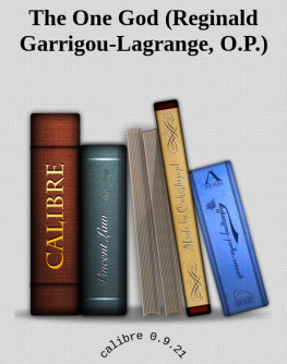 Réginald Garrigou-Lagrange - The One God