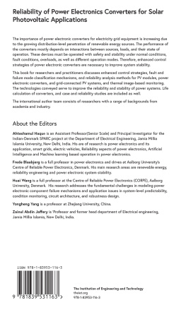 Haque Ahteshamul Reliability of Power Electronics Converters for Solar Photovoltaic Applications