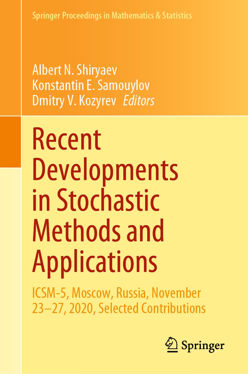 Book cover of Recent Developments in Stochastic Methods and Applications - photo 1