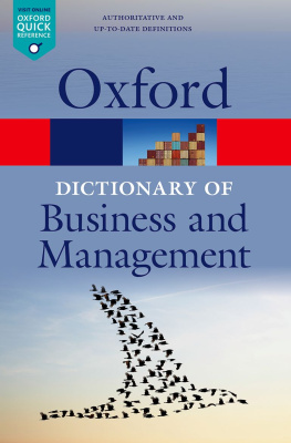 Jonathan Law (editor) - A Dictionary of Business and Management