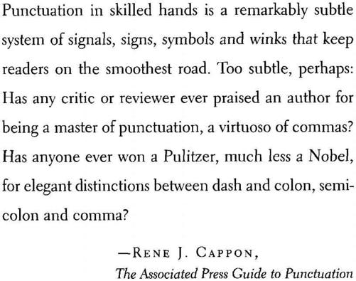 Lets begin by looking at the three crucial punctuation marksthe period comma - photo 6