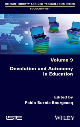 Pablo Buznic-Bourgeacq - Devolution and Autonomy in Education: Subjects and Objects of Devolution