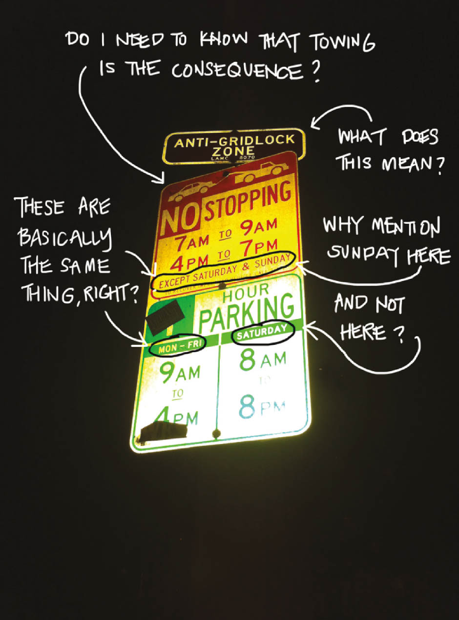 IDENTIFYING THE PROBLEM WITH PARKING SIGNS DESIGNER Nikki Sylianteng 50 - photo 4