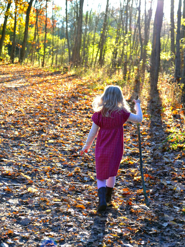 A young adventurer hikes through fall leaves NEW ENGLAND 50 HIKES WITH KIDS - photo 2