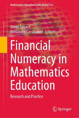 Annie Savard - Financial Numeracy in Mathematics Education: Research and Practice