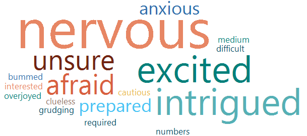 Note that the majority of students are nervous unsure afraid or anxious as - photo 3