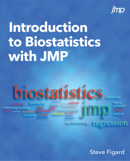 Steve Figard Introduction to Biostatistics with JMP