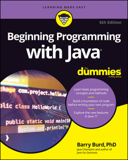 Barry Burd - Beginning Programming with Java For Dummies